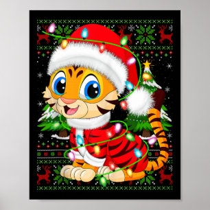 Affiche Tiger Xmas Sweer Style Vilain Père Noël Tiger Chri
