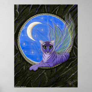 Affiche Tigerpixie Fairy Tiger Imaginaire Chat Art Imprime