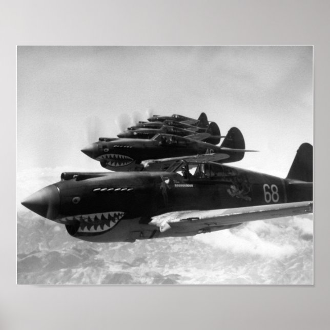 Affiche Tigers Volants En Formation 1942 (Devant)