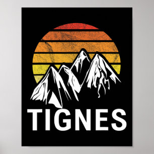 Affiche Tignes France Alpes Ski Resort Snowboard
