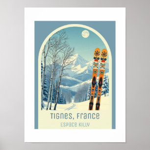 Affiche Tignes France Espace Killy ski
