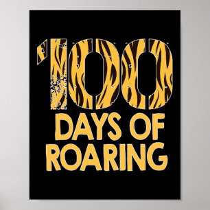 Affiche Tigre 100 Jours Fun Roaring 100ème Jour De L'École