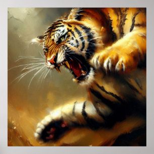 Affiche Tigre (12) Chat sauvage