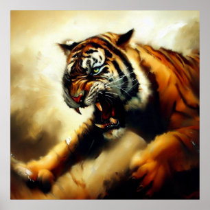 Affiche Tigre (14) Chat sauvage