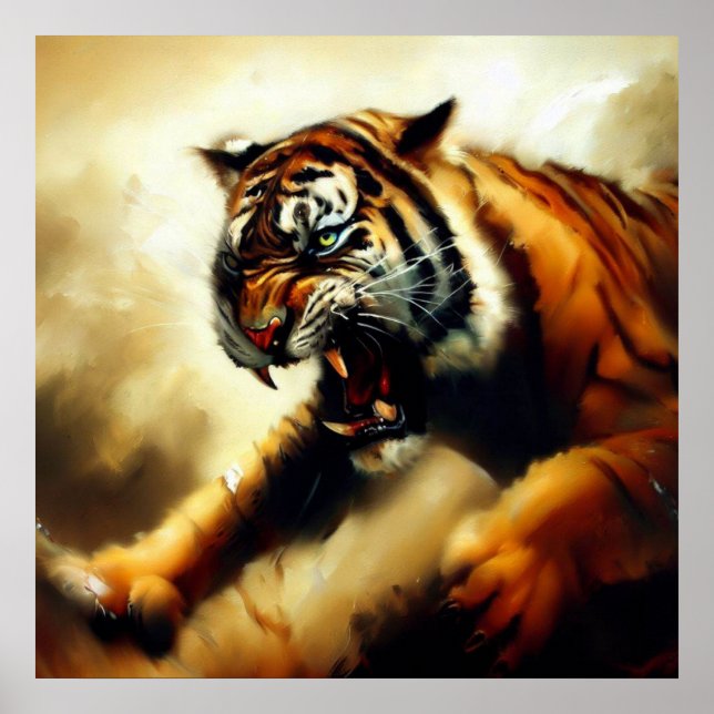 Affiche Tigre (14) Chat sauvage (Devant)
