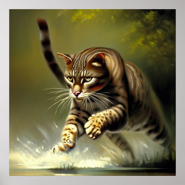 Affiche Tigre (1) Chat sauvage (Devant)