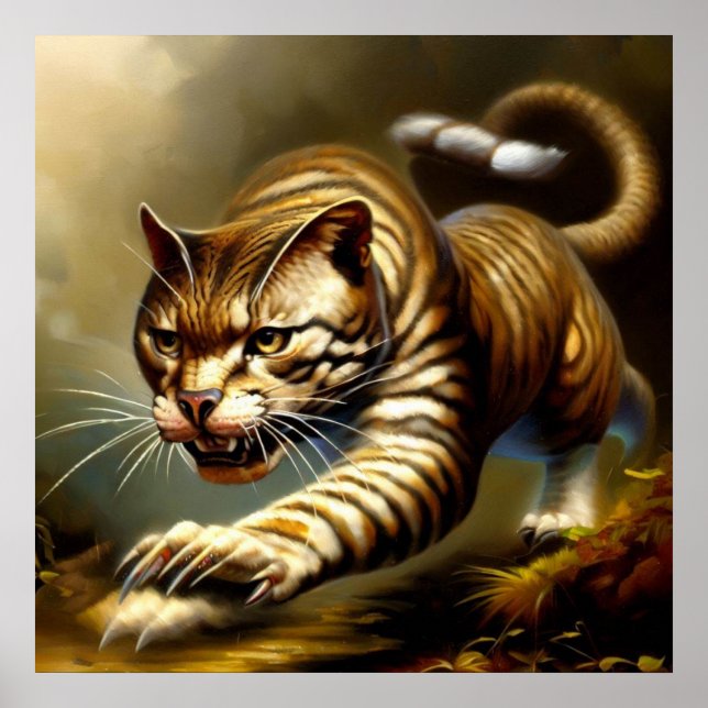 Affiche Tigre (2) Chat sauvage (Devant)