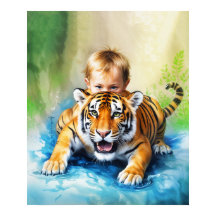 Tigre avec bébé
