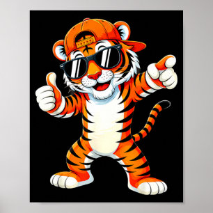Affiche Tigre avec lunettes de soleil tigre animal tigre h