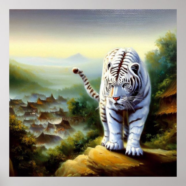 Affiche Tigre blanc chinois (12) (Devant)