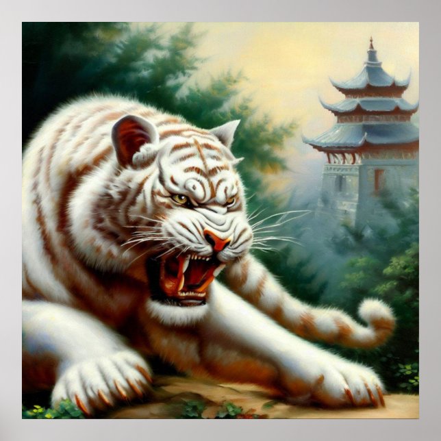 Affiche Tigre blanc chinois (2) (Devant)