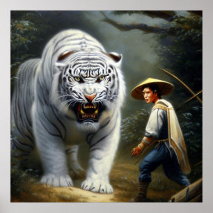 Affiche Tigre blanc chinois (25)