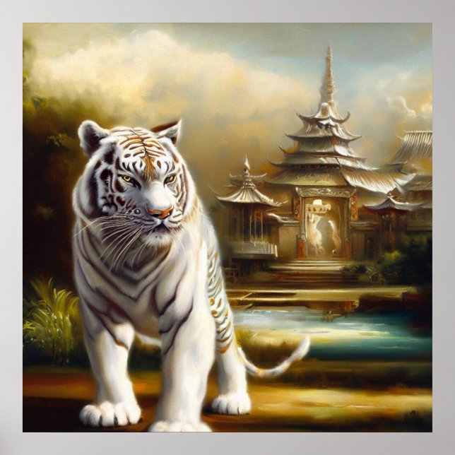 Affiche Tigre blanc chinois (27) (Devant)