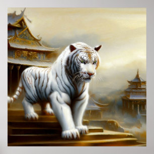 Affiche Tigre blanc chinois (5)
