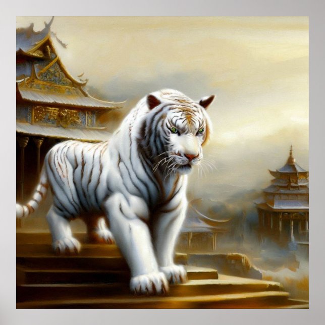 Affiche Tigre blanc chinois (5) (Devant)
