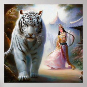 Affiche Tigre blanc chinois (8)