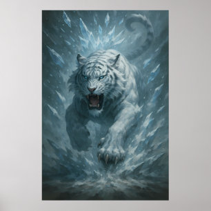 Affiche Tigre Blanc – Descente de Rafale de Glace du Roi d