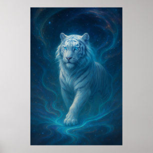 Affiche Tigre Blanc Fantastique – Série Aura Mystique Ma