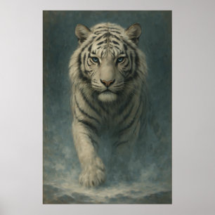 Affiche Tigre Blanc Fantastique – Série Aura Mystique Ma