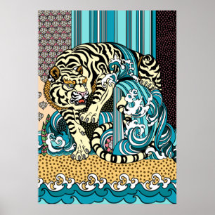 Affiche Tigre blanc Feng Shui