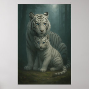Affiche Tigre Blanc – Gardien de la Lumière – ManJiangHong