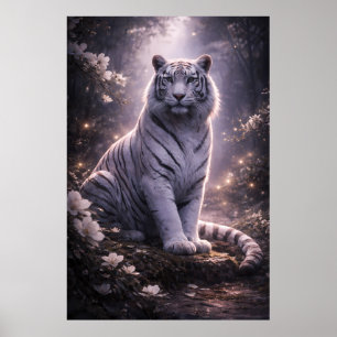 Affiche Tigre blanc gardien – Force silencieuse et douceur