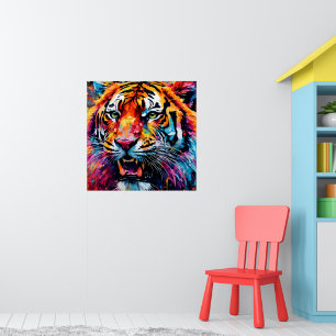 Affiche Tigre coloré