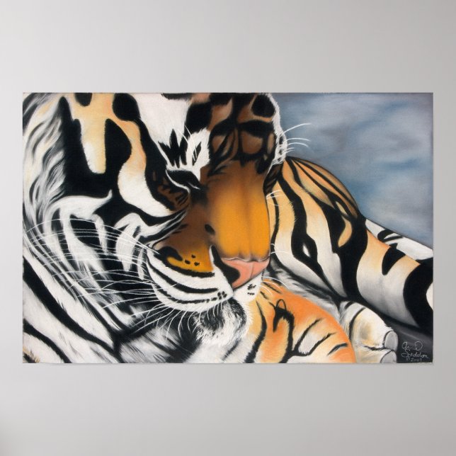 Affiche Tigre couchant (Devant)