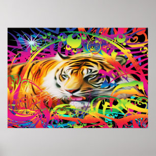 Affiche Tigre dans la jungle
