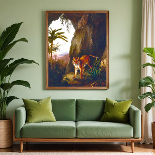 Affiche Tigre dans une grotte ,Beaux-arts