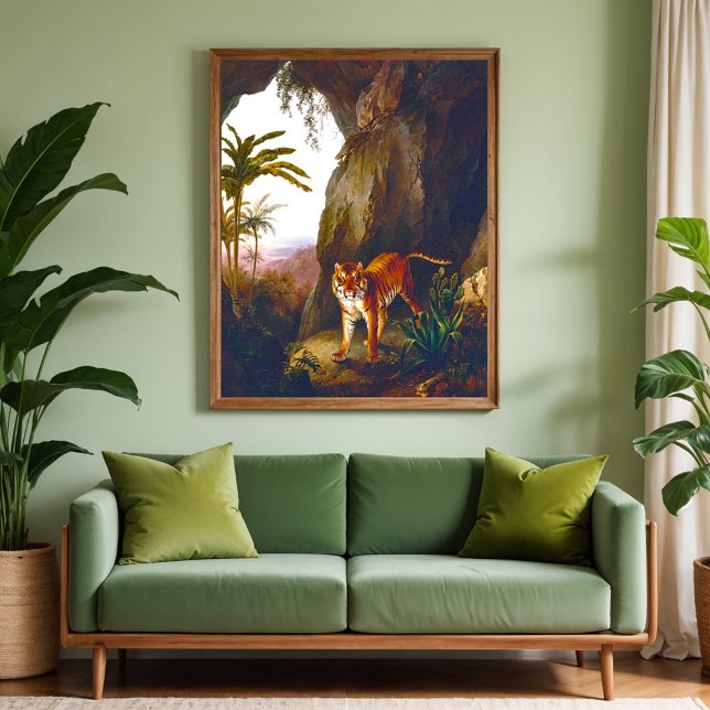 Affiche Tigre dans une grotte ,Beaux-arts  (Créateur téléchargé)