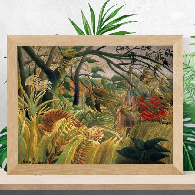 Affiche Tigre dans une tempête tropicale, Henri Rousseau (Créateur téléchargé)