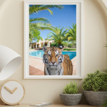 Tigre dans Villa Luxueuse Photographie d'animal