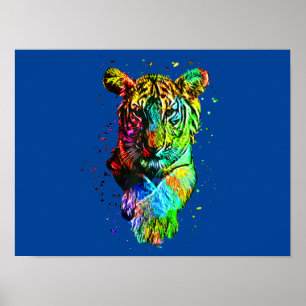 Affiche Tigre d'art pop coloré