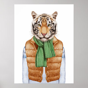 Affiche Tigre de gilet