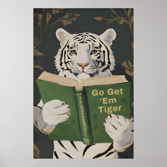 Affiche Tigre du Bengale motivationnel lisant une impressi (Devant)