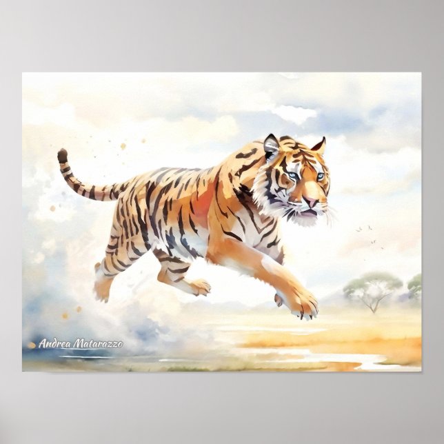 Affiche Tigre en action 2 (Devant)