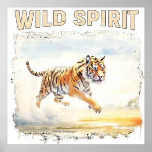Affiche Tigre en Action - Esprit Sauvage