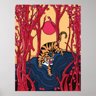 Affiche Tigre japonais