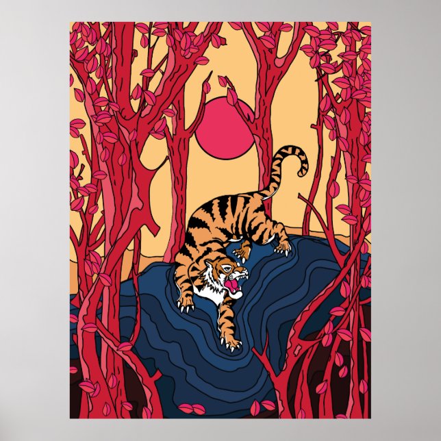Affiche Tigre japonais (Devant)