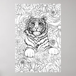 Affiche Tigre sage