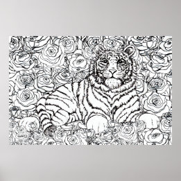 Affiche Tigre sage