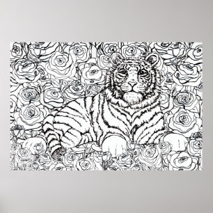 Affiche Tigre sage