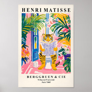 Affiche Tigre Sur Toilettes, Amusant Peinture Murale De Sa