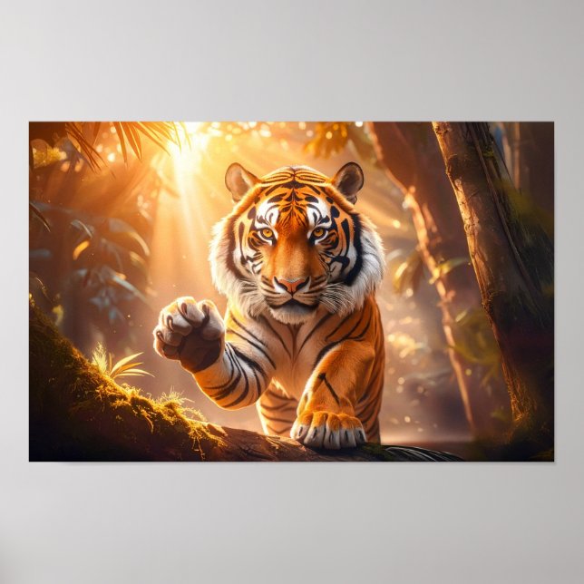 Affiche Tigre - Tigre d'or Salutation (Devant)