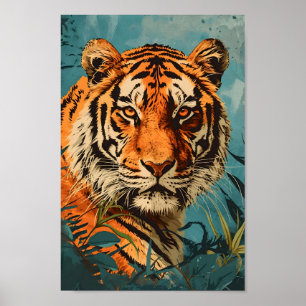 Affiche Tigre vintage : Nostalgie majestueuse