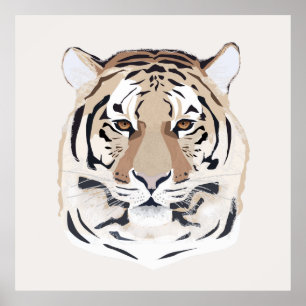 Affiche Tigre, visage de tigre, symbole 2022