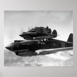 Affiche Tigres Volants En Formation 1942