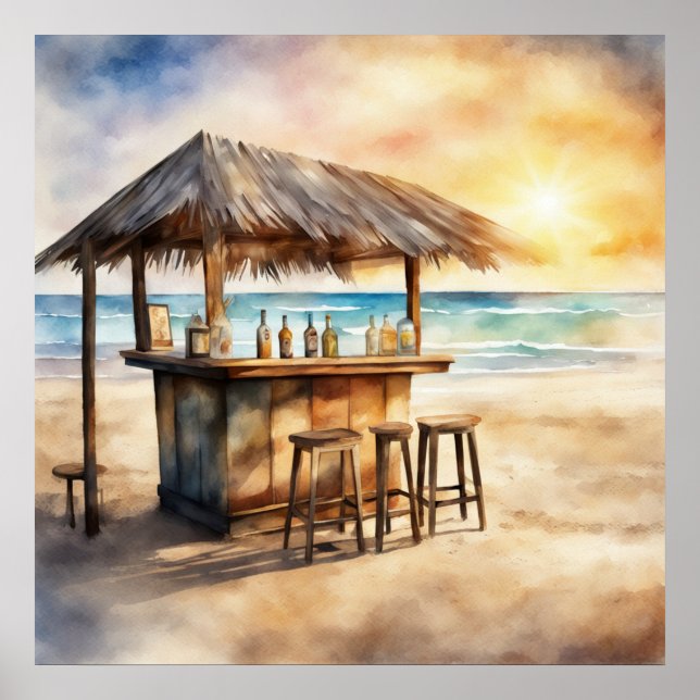 Affiche Tiki Bar - 3 - (Devant)