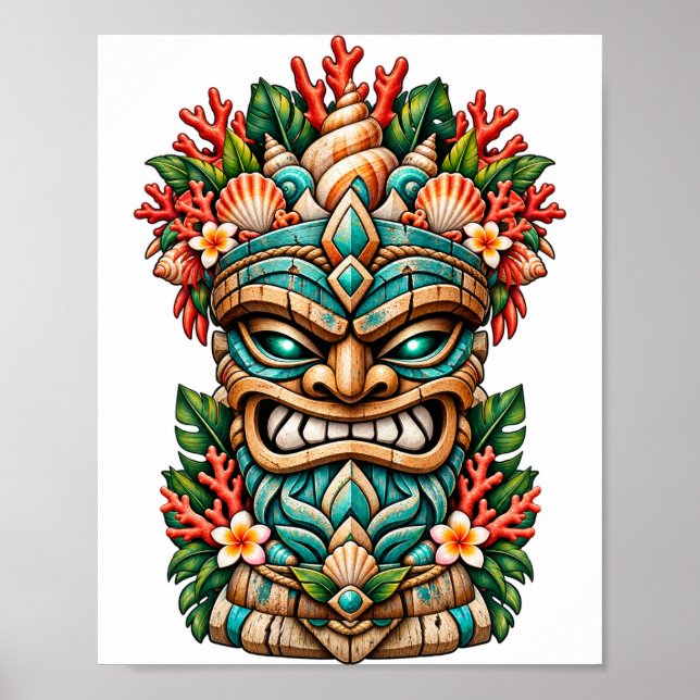Affiche Tiki Coquillage de Lagune (Devant)